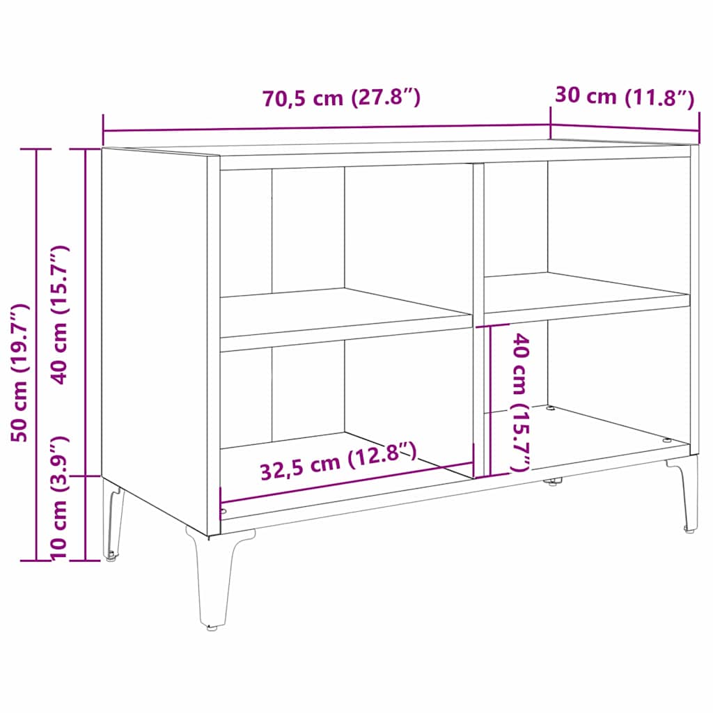 TV Cabinet Set Wall-mounted Brown Engineered Wood