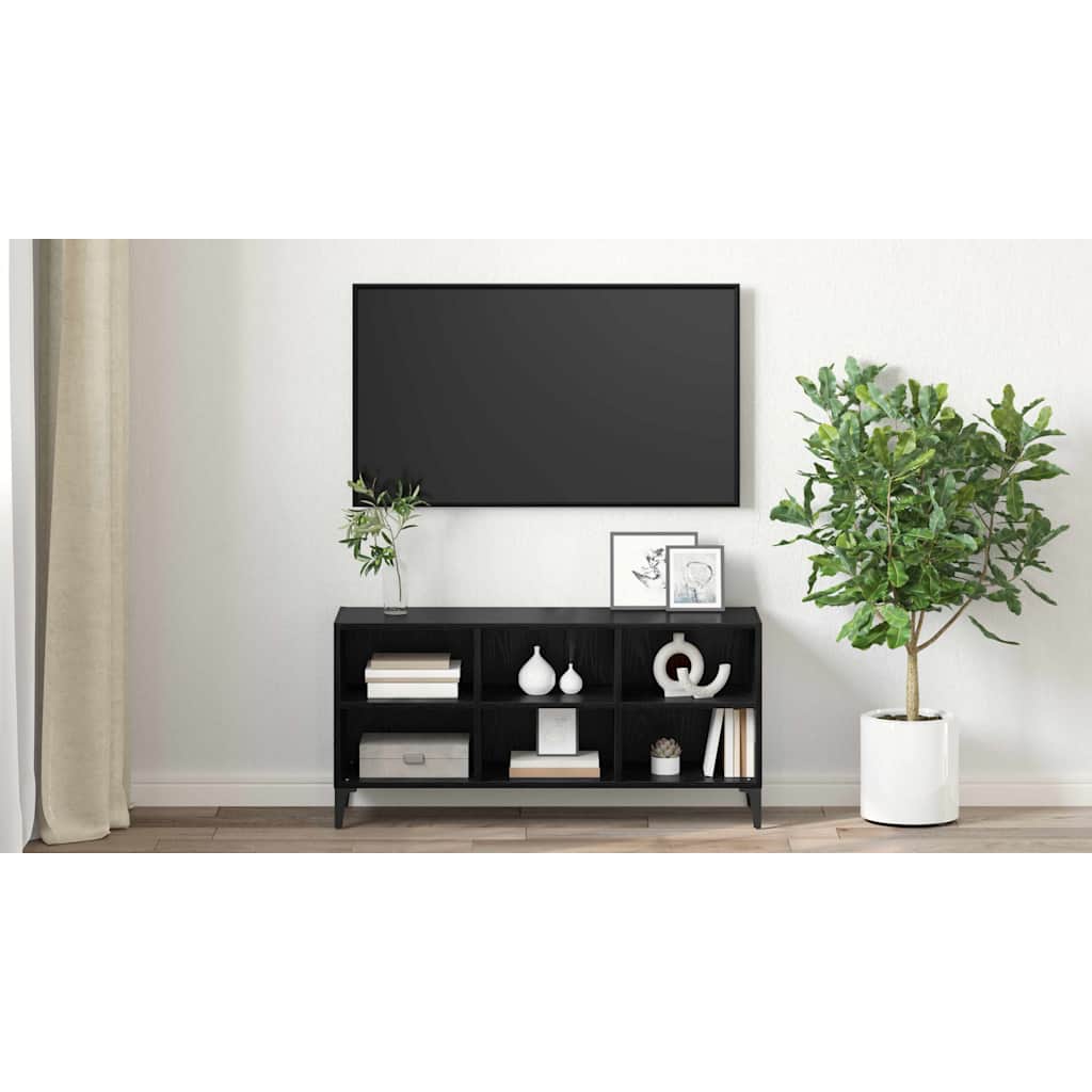 TV Cabinet Set Black 103.5 x 30 x 50 cm Engineered Wood