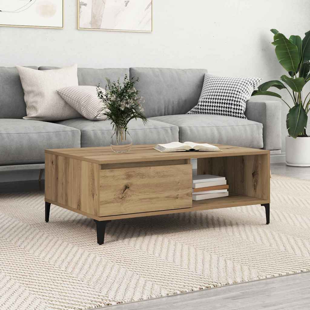 Coffee Table Artisan oak 90 x 60 x 35 cm Engineered Wood