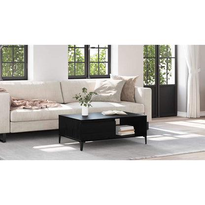 Coffee Table Black oak 90 x 60 x 35 cm Engineered wood