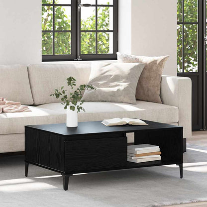 Coffee Table Black oak 90 x 60 x 35 cm Engineered wood