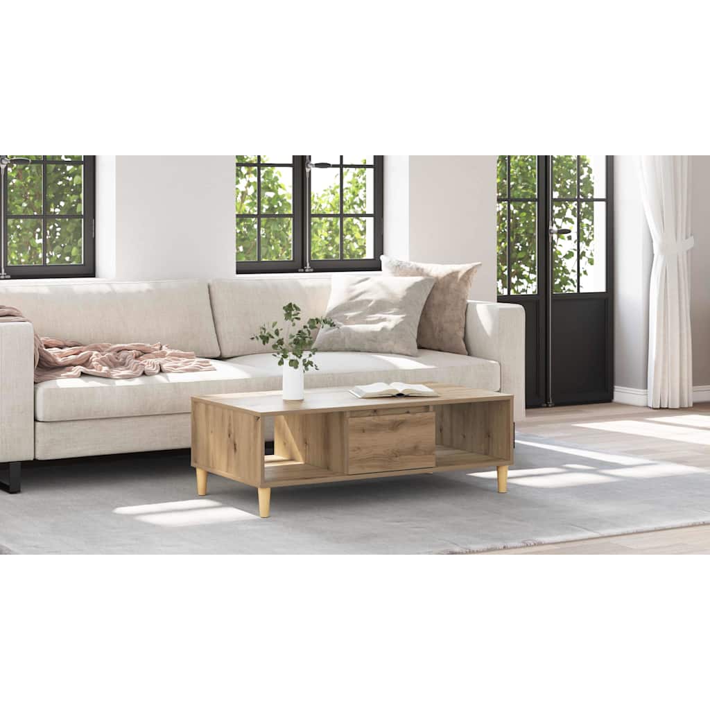 Coffee Table Artisan Oak 102 x 55 x 35 cm Engineered Wood