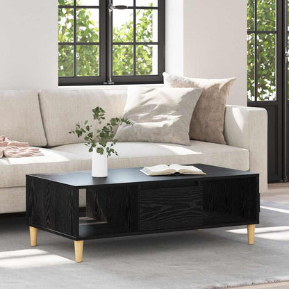 Coffee Table Black Oak 102 x 55 x 35 cm Engineered Wood