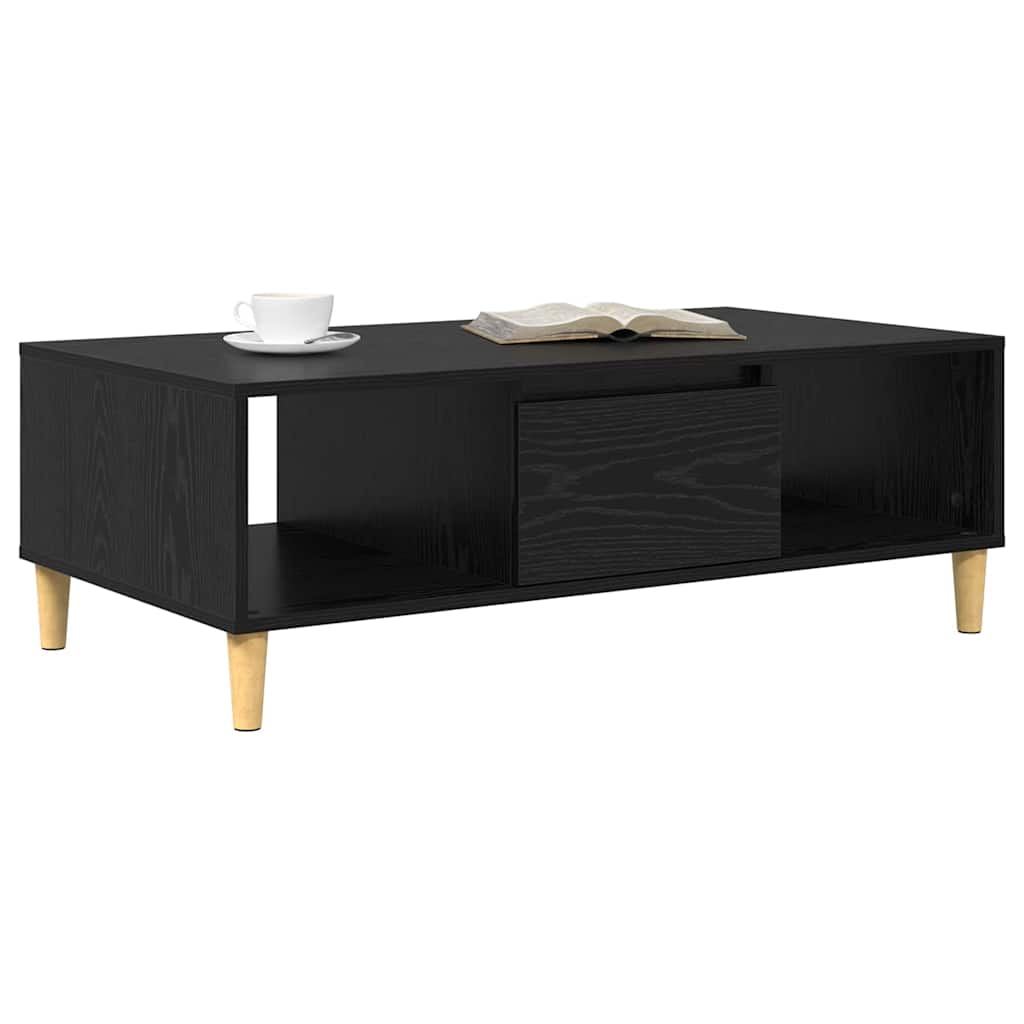 Coffee Table Black Oak 102 x 55 x 35 cm Engineered Wood