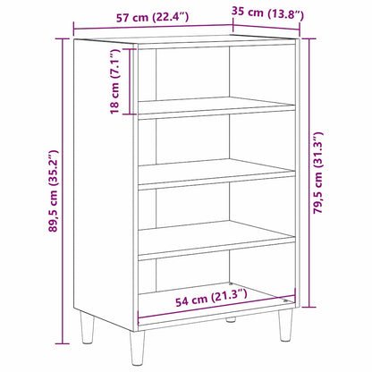 Sideboard Old Wood 57 x 35 x 89.5 cm Engineered Wood