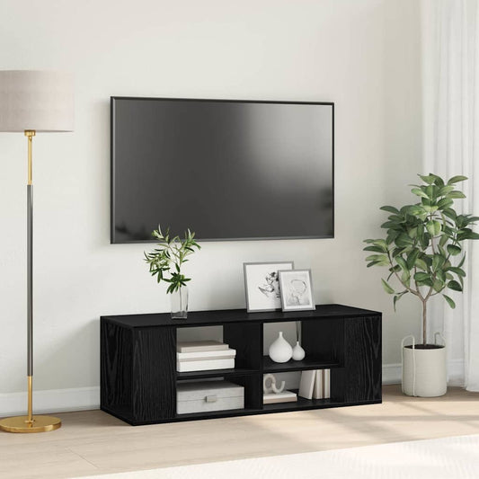 TV Cabinet Set Black Oak 102 x 35 x 35 cm Engineered Wood