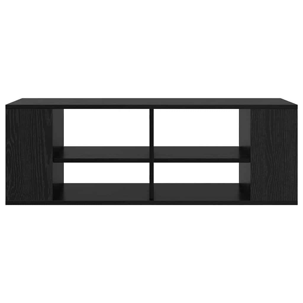 TV Cabinet Set Black Oak 102 x 35 x 35 cm Engineered Wood