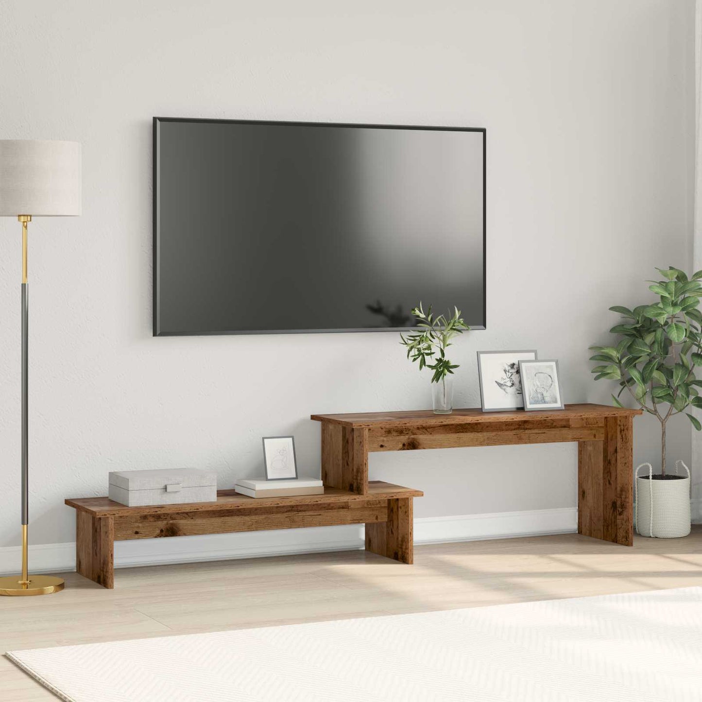 TV Cabinet Set 180.5 x 30 x 43 cm Old Wood Engineered Wood