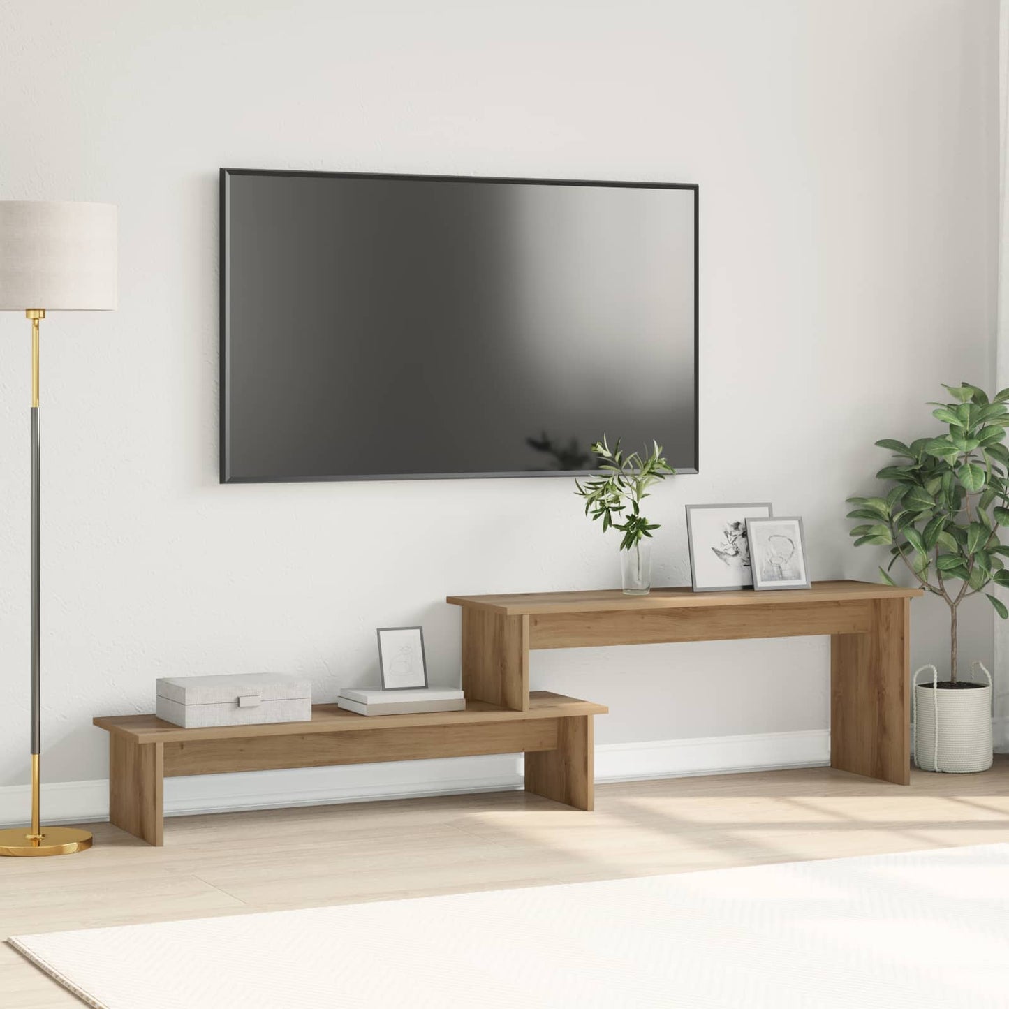 TV Cabinet Set 180.5 x 30 x 43 cm Artisan Oak Engineered Wood