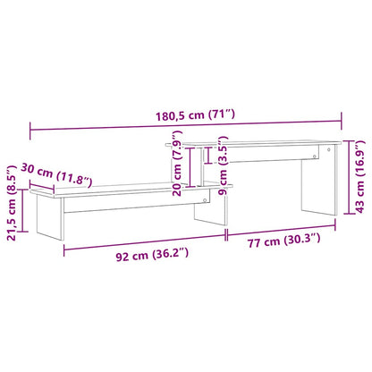 TV Cabinet Set 180.5 x 30 x 43 cm Artisan Oak Engineered Wood
