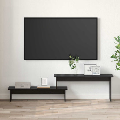 TV Cabinet Set Black Oak 180.5 x 30 x 43 cm Engineered Wood
