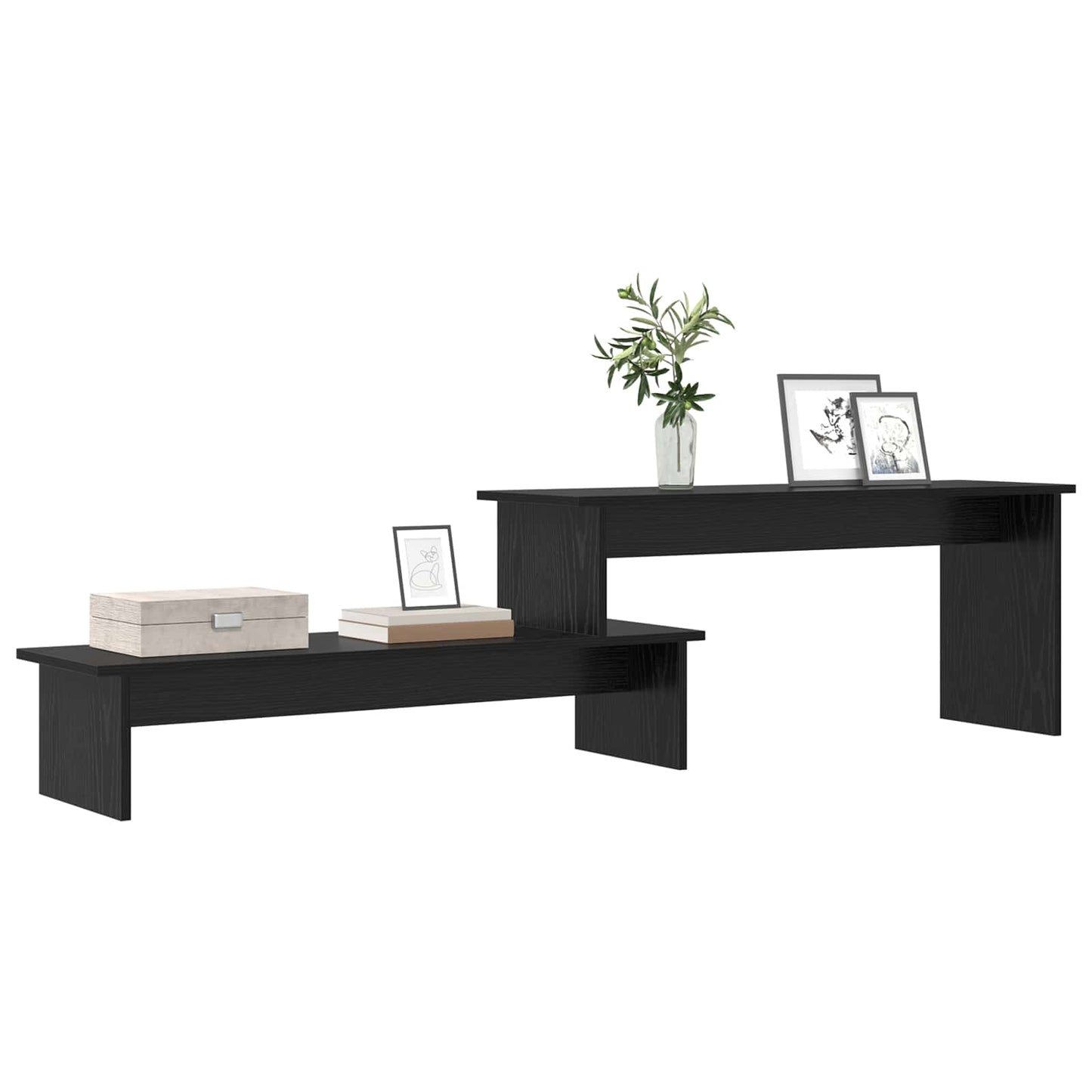 TV Cabinet Set 180.5 x 30 x 43 cm Black Oak Engineered Wood