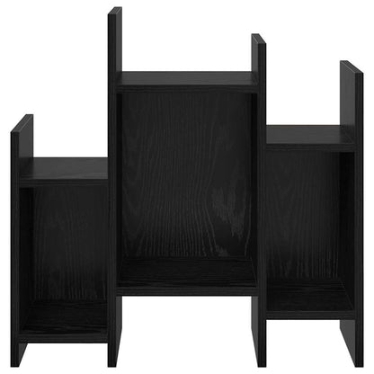Side Cabinet Black Oak 60 x 26 x 60 cm Engineered Wood