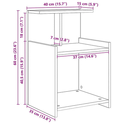 Bedside Cabinet 2 pcs Old Wood 40 x 35 x 60 cm Engineered Wood