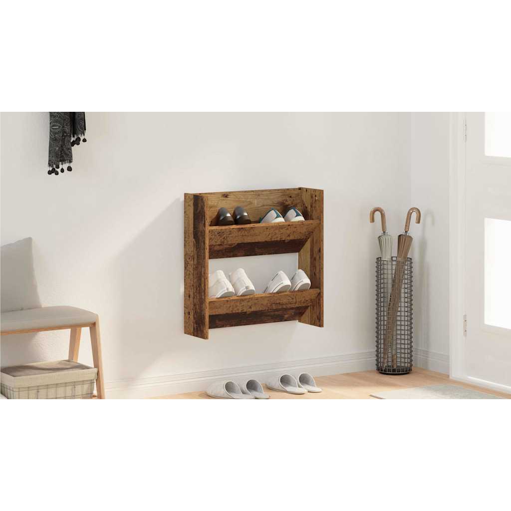Shoe Cabinet Old Wood 60 x 18 x 60 cm Engineered Wood