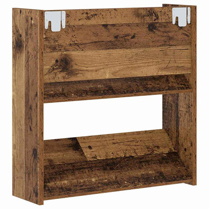 Shoe Cabinet 2 pcs Old Wood 60 x 18 x 60 cm Engineered Wood