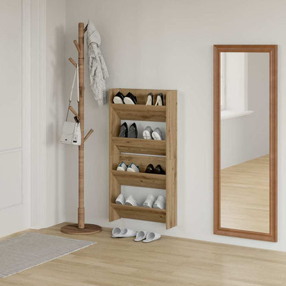 Shoe Cabinet 2 pcs Artisan Oak 60 x 18 x 60 cm Engineered Wood