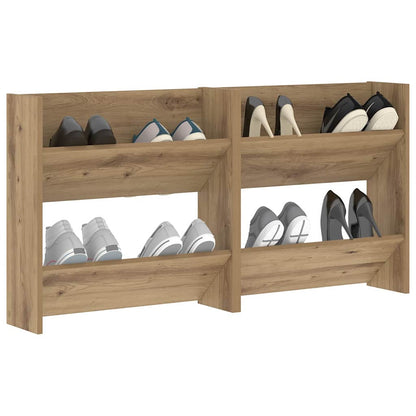 Shoe Cabinet 2 pcs Artisan Oak 60 x 18 x 60 cm Engineered Wood