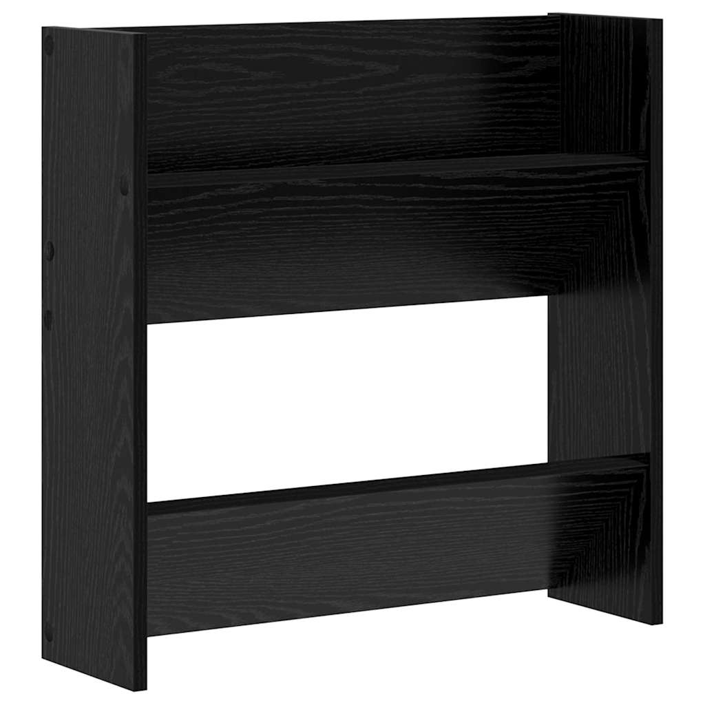 Shoe Cabinet 2 pcs 60 x 18 x 60 cm Engineered Wood Black Oak