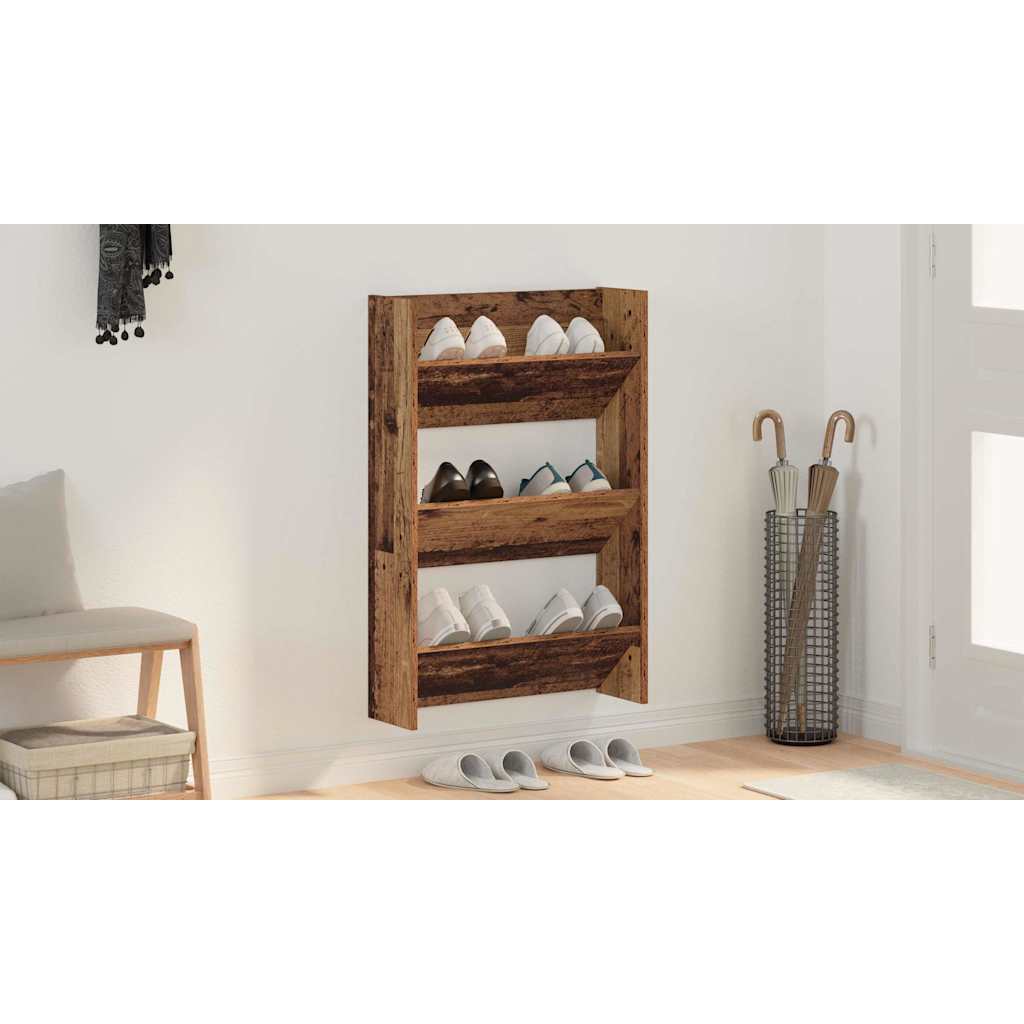 Shoe Cabinet Old Wood 60 x 18 x 90 cm Engineered Wood