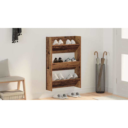 Shoe Cabinet Old Wood 60 x 18 x 90 cm Engineered Wood
