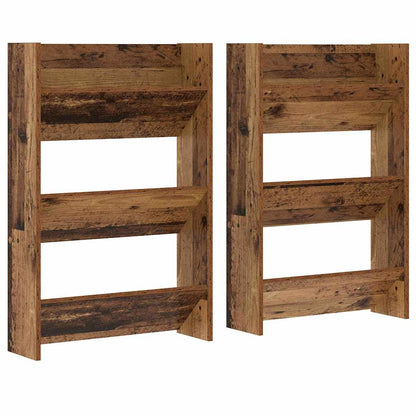 Shoe Cabinet 2 pcs Old Wood 60 x 18 x 90 cm Engineered Wood