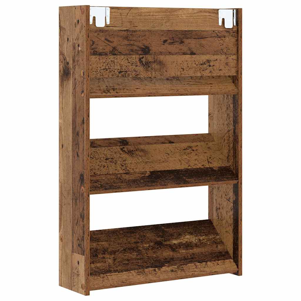 Shoe Cabinet 2 pcs Old Wood 60 x 18 x 90 cm Engineered Wood