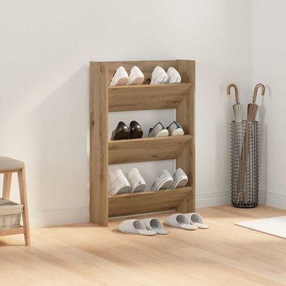 Shoe Cabinet Artisan Oak 60 x 18 x 90 cm Engineered Wood