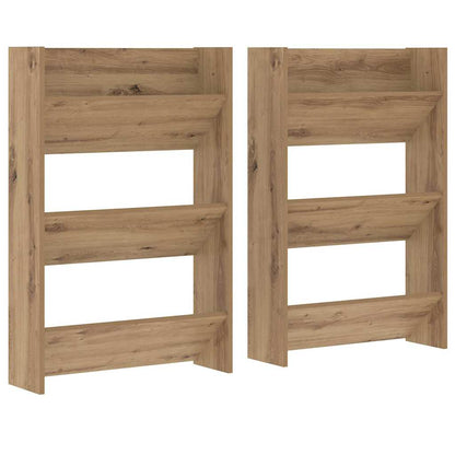 Shoe Cabinet 2 pcs Artisan Oak 60 x 18 x 90 cm Engineered Wood