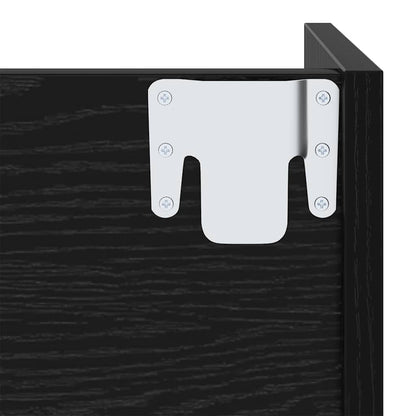 Shoe Cabinet 2 pcs 60 x 18 x 90 cm Engineered Wood Black Oak