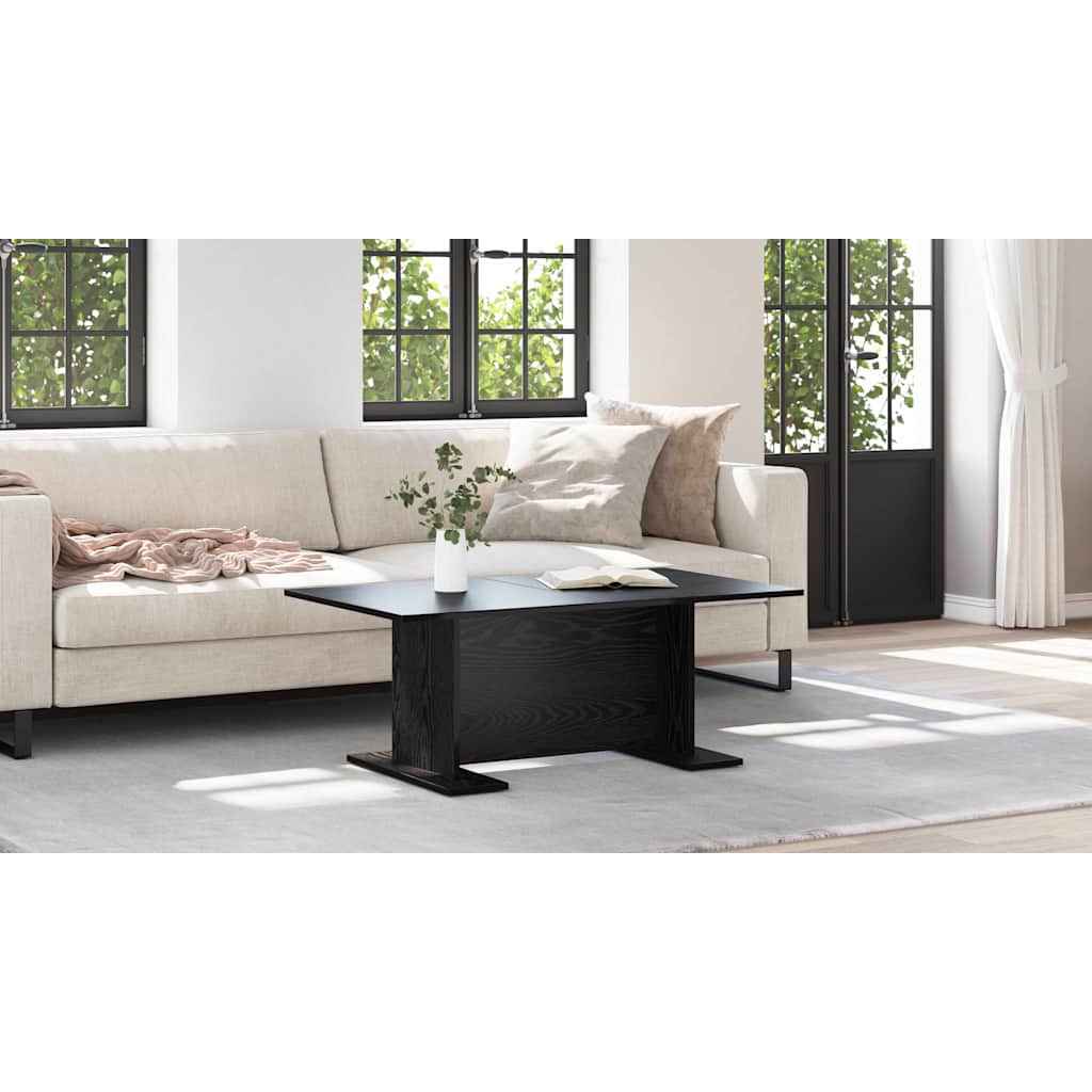 Coffee Table Black oak 103.5 x 60 x 40 cm Engineered wood