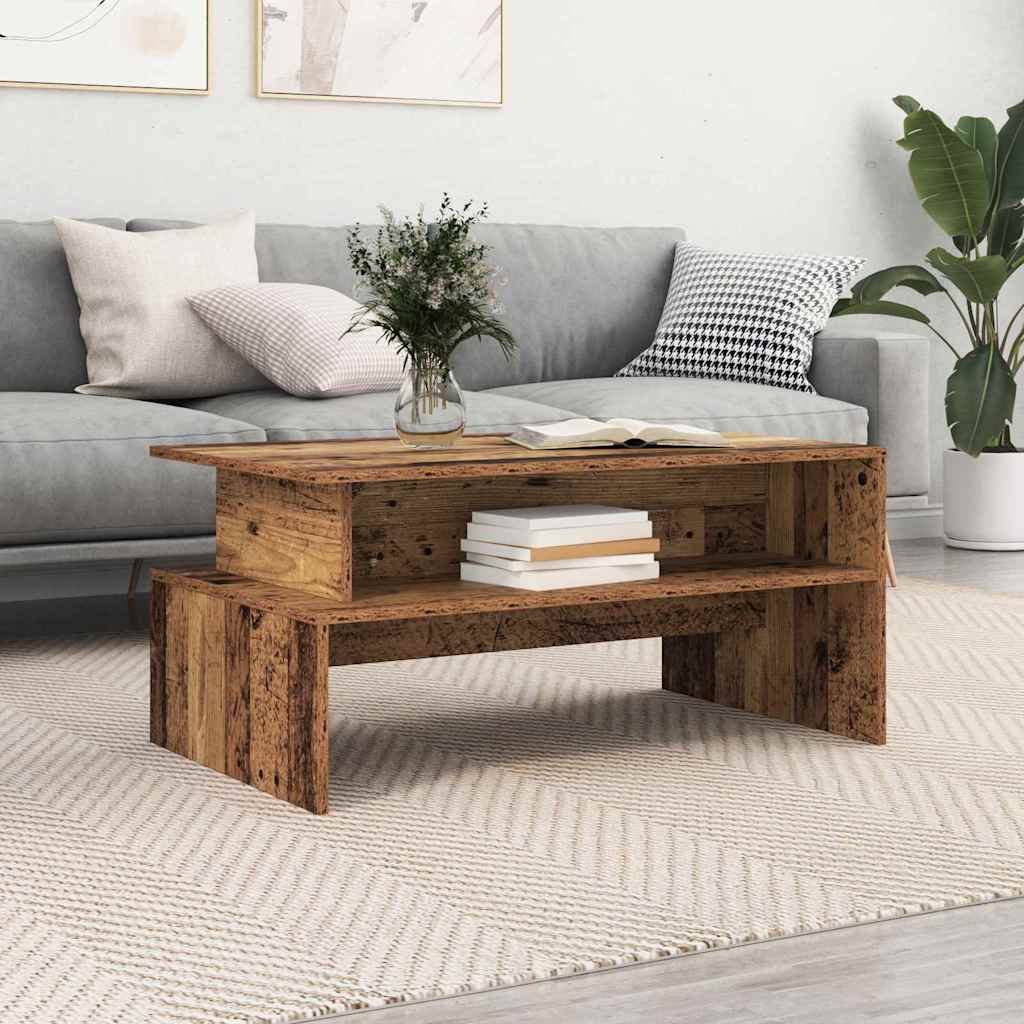 Coffee Table Old Wood 90 x 55 x 42.5 cm Engineered Wood