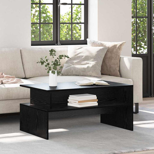 Coffee Table Black Oak 90 x 55 x 42.5 cm Engineered Wood