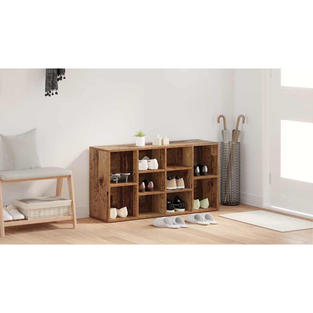 Shoe Bench Old Wood 103 x 30 x 54.5 cm Engineered Wood