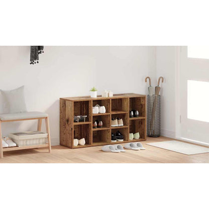 Shoe Bench Old Wood 103 x 30 x 54.5 cm Engineered Wood