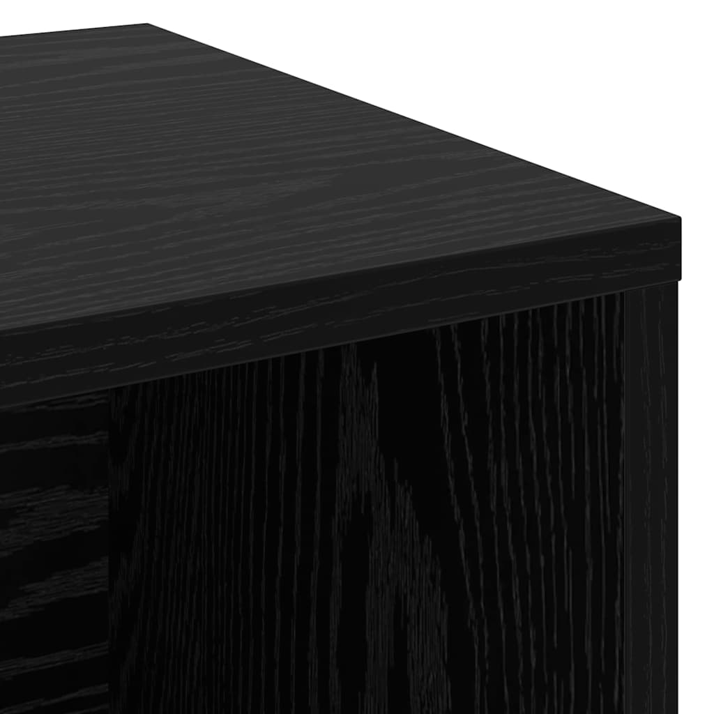 Shoe Bench Black Oak 103 x 30 x 54.5 cm Engineered Wood