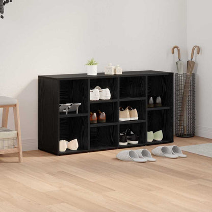 Shoe Bench Black Oak 103 x 30 x 54.5 cm Engineered Wood