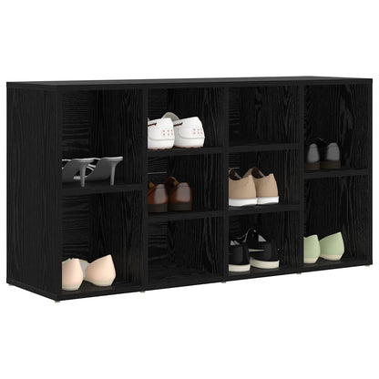 Shoe Bench Black Oak 103 x 30 x 54.5 cm Engineered Wood
