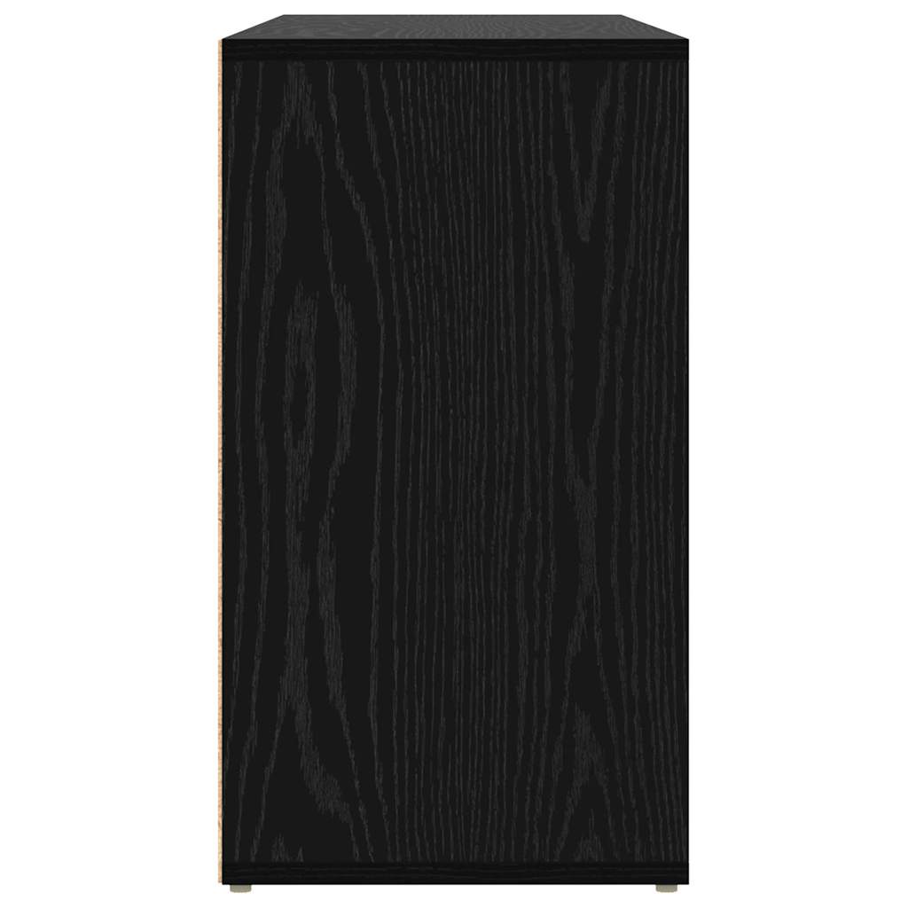 Shoe Bench Black Oak 103 x 30 x 54.5 cm Engineered Wood