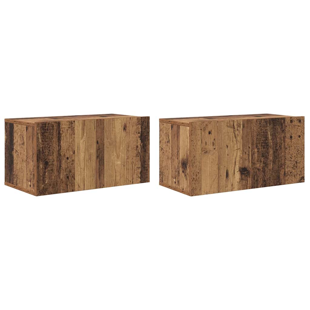 TV Cabinet Set Wall-mounted 2 pcs Multicolour 60 x 30 x 30 cm