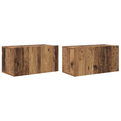 TV Cabinet Set Wall-mounted 2 pcs Multicolour 60 x 30 x 30 cm