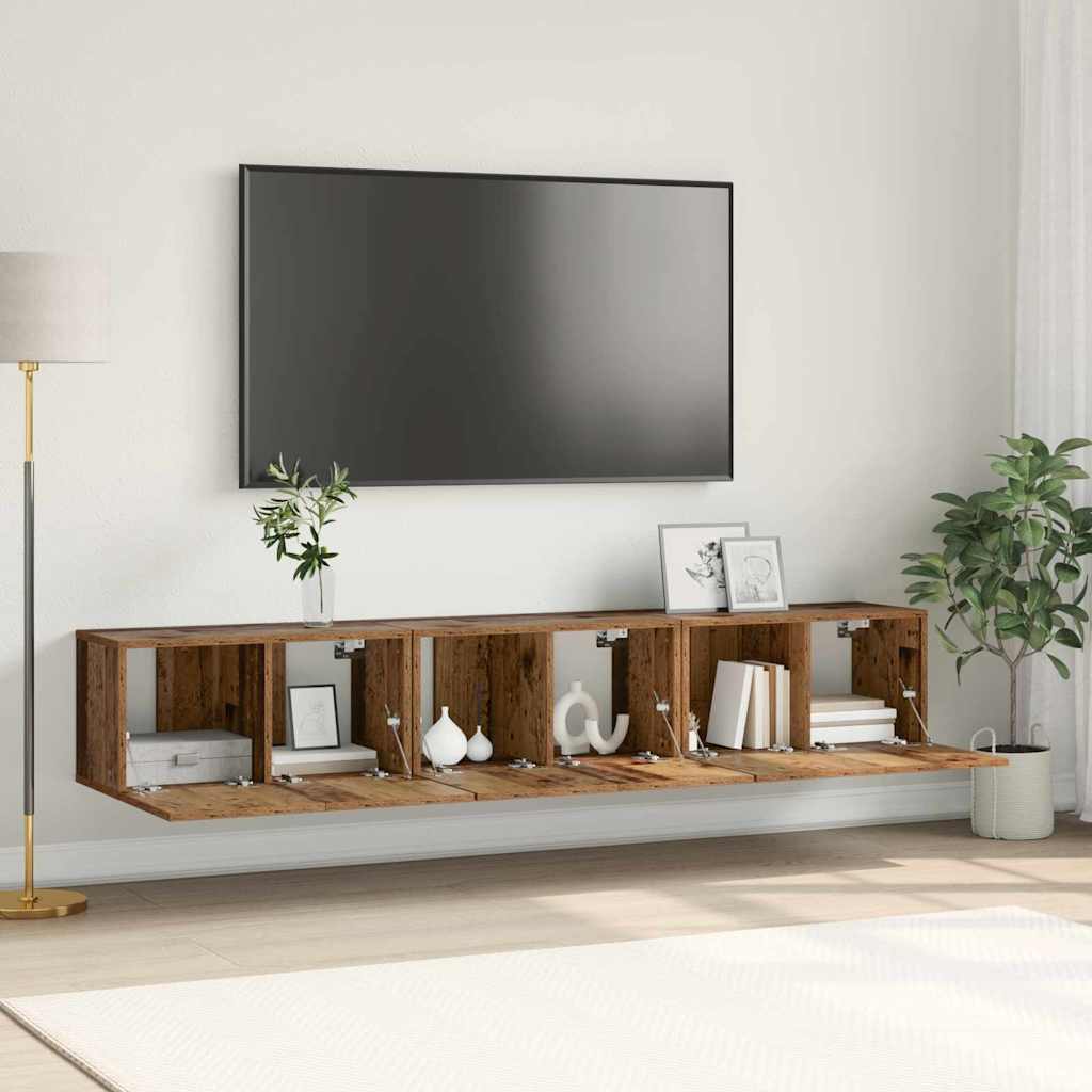 TV Cabinet Set 3 pcs Brown 60 x 30 x 30 cm Engineered Wood