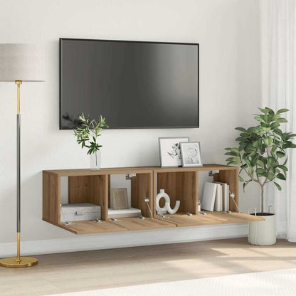 TV Cabinet Set 2 pcs Brown 60 x 30 x 30 cm Engineered Wood