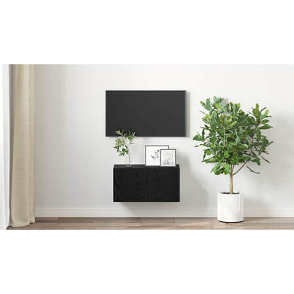 TV Cabinet Set Black 60 x 30 x 30 cm Engineered Wood