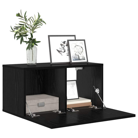 TV Cabinet Set Black 60 x 30 x 30 cm Engineered Wood