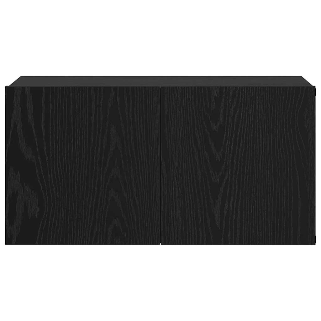 TV Cabinet Set 2 pcs Black 60 x 30 x 30 cm Engineered Wood