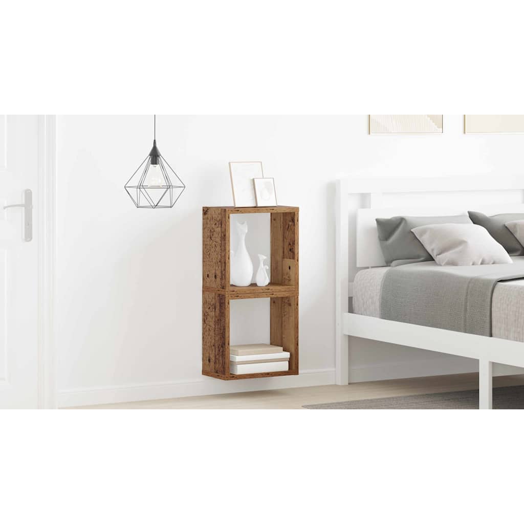 Wall Shelves with Shelf Wall-mounted Old Wood Engineered Wood