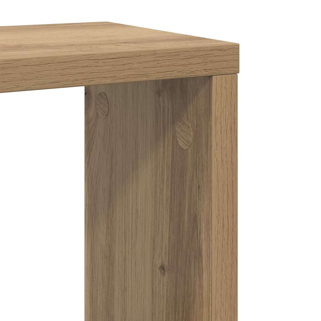 Wall Shelves with Shelf 2 pcs Artisan Oak Engineered Wood
