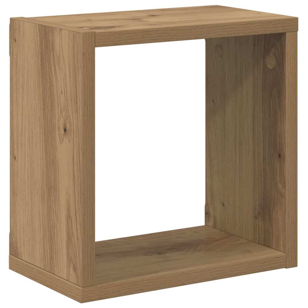 Wall Shelves with Shelf 2 pcs Artisan Oak Engineered Wood