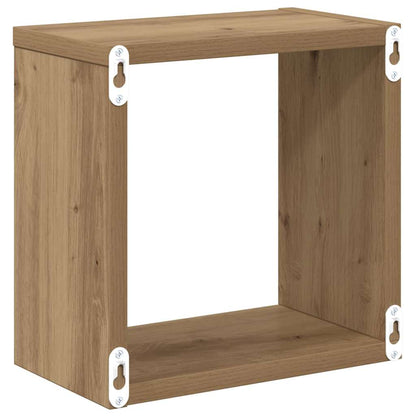 Wall Shelves with Shelf 2 pcs Artisan Oak Engineered Wood